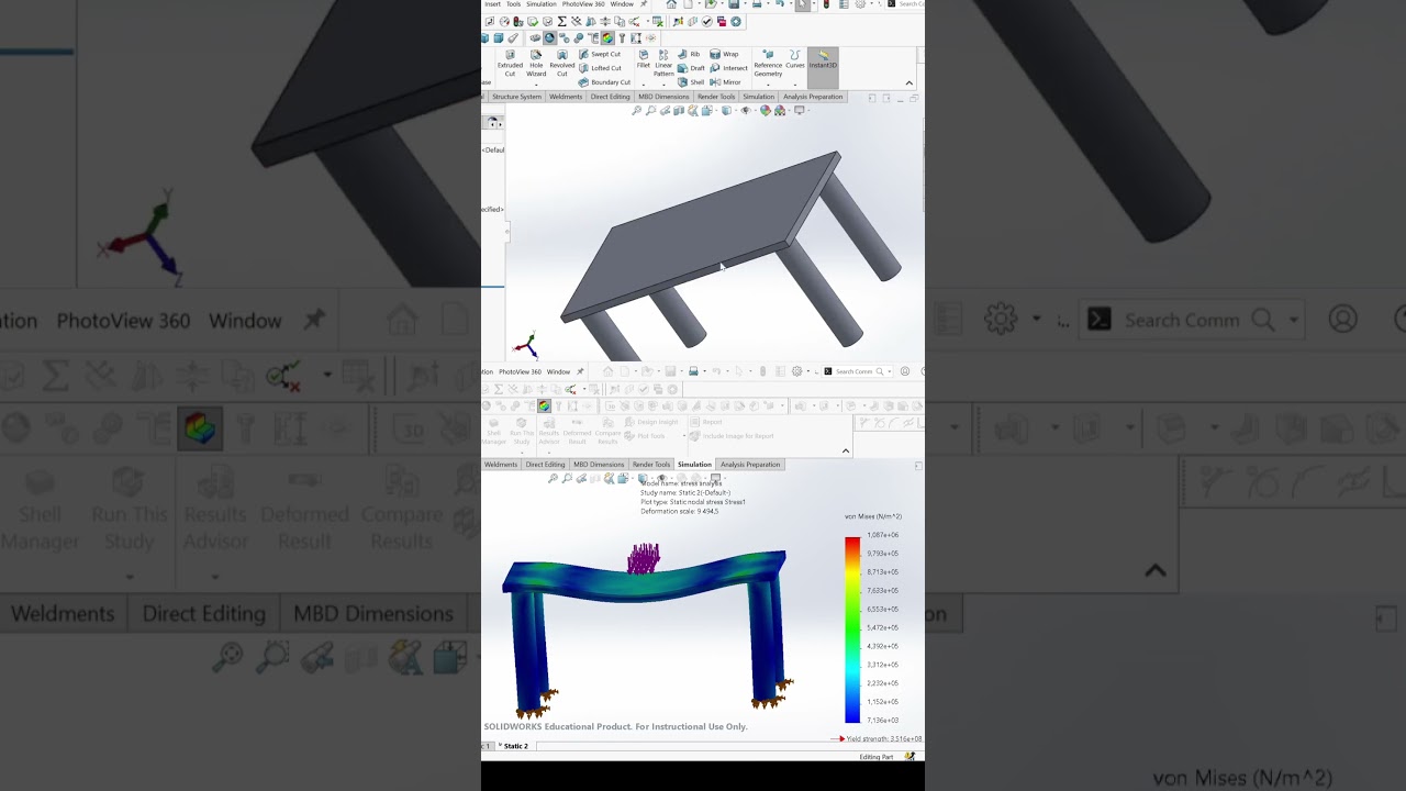 SolidWorks Simulation: How to Run a Basic Stress Analysis