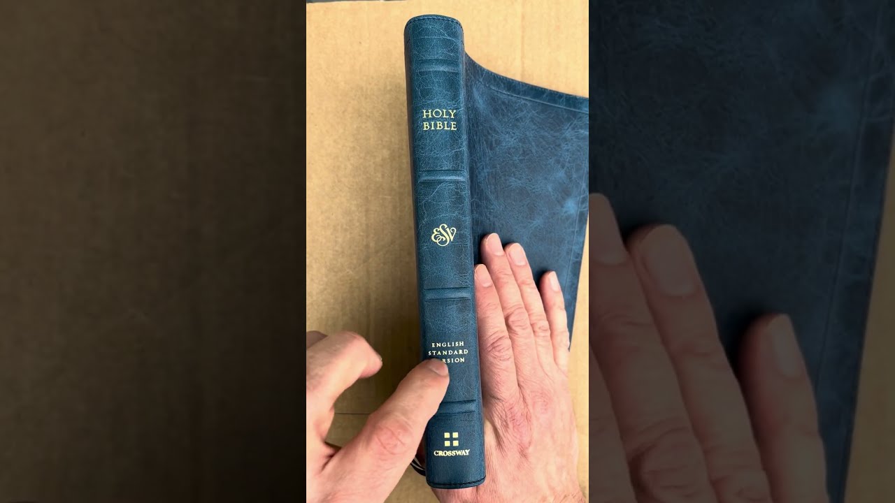ESV Thinline Blue Marbled Sapphire Bible Schuyler Crossway @Truflame 