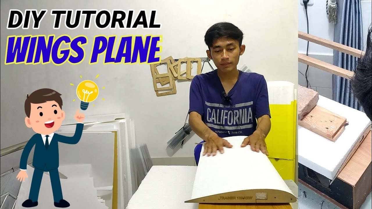 CARA MEMBUAT SAYAP TRAINER DARI GABUS DEKORASI MENGGUNAKAN HOTWIRE