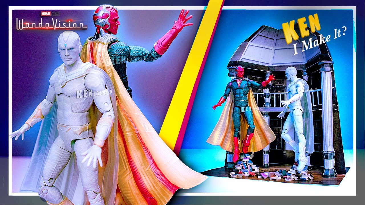 DIY Marvel Legends VISION x WHITE VISION Display - Wandavision | Ken I Make It