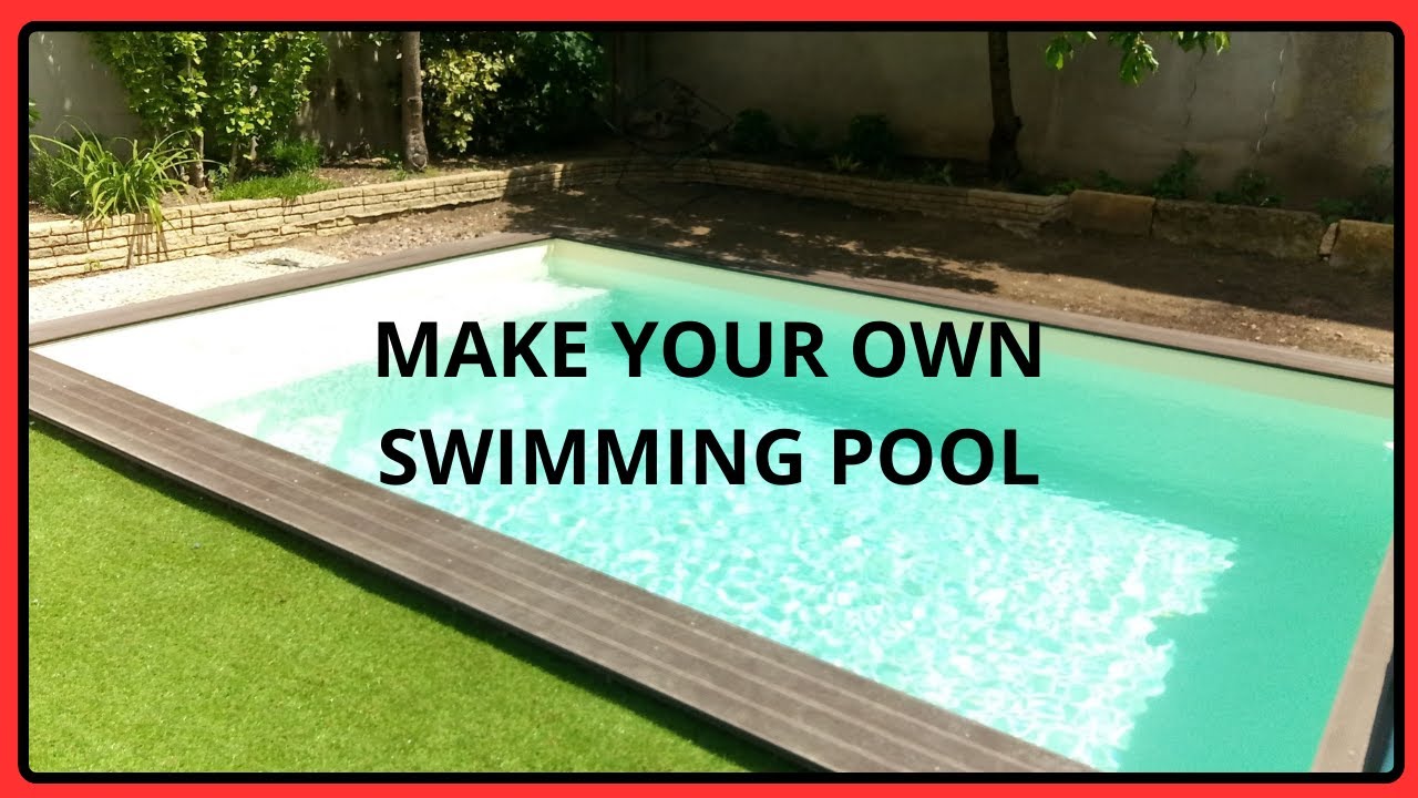 Make your own swimming pool long version. How to build in concrete block to shutter and pvc liner..