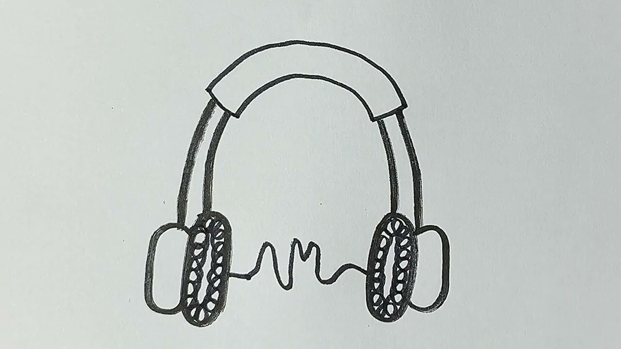 Easy Headphones Drawing Step by step | How to Draw Headphones | viral Headphones drawing trick 