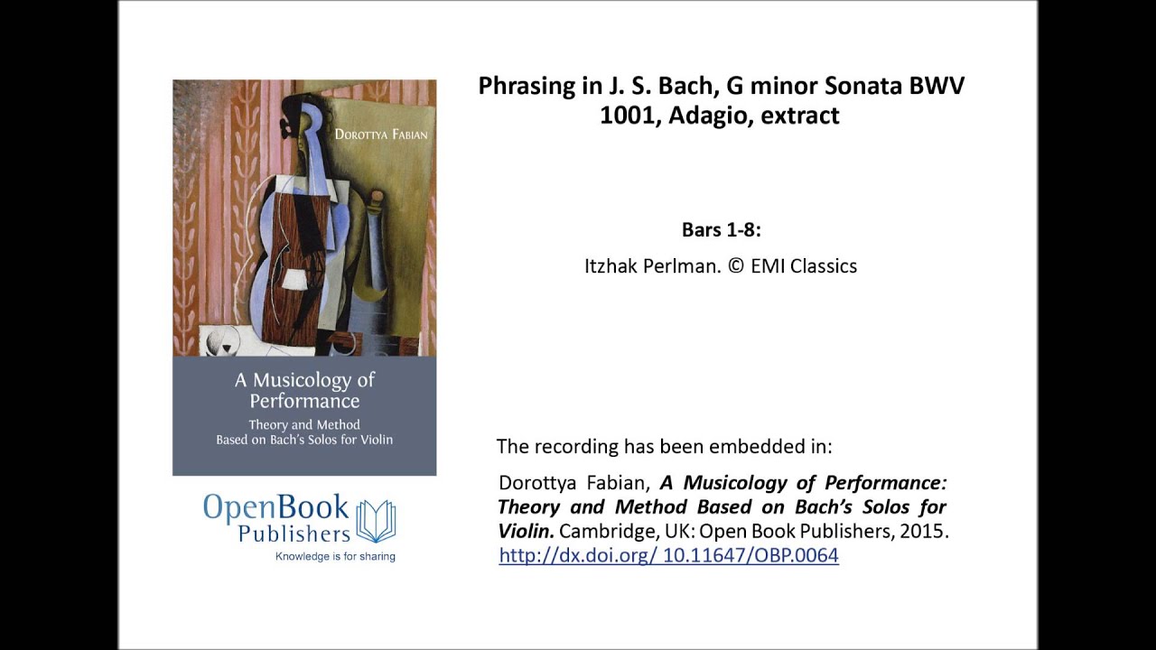 J. S. Bach, G minor Sonata BWV 1001, Adagio, extract