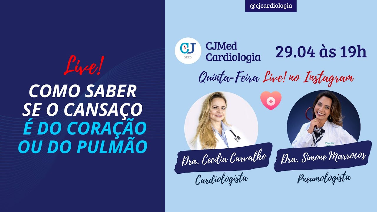 Como saber se o cansaço é do coração ou do pulmão | Live de 29.04 | Cardiologista responde