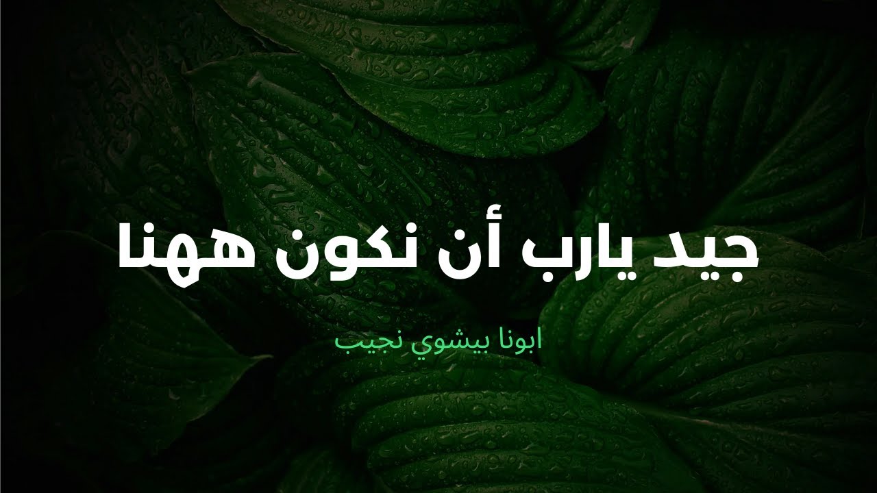 جيد يارب أن نكون ههنا...ابونا بيشوي نجيب