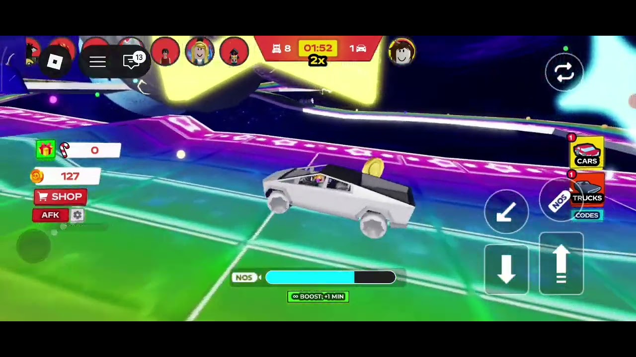 Playing cars vs trucks in roblox cuz why not