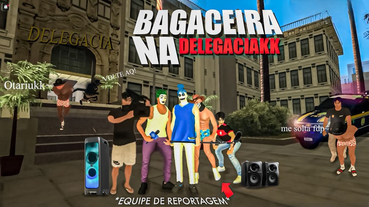 GTA MTA RP - BAGACEIRA NA DELEGACIA! BOTARAM A GENTE PRA CORRER KKKJ
