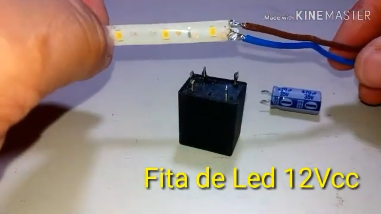 Oscilador pisca pisca caseiro com Relé 12V strobo fita de led
