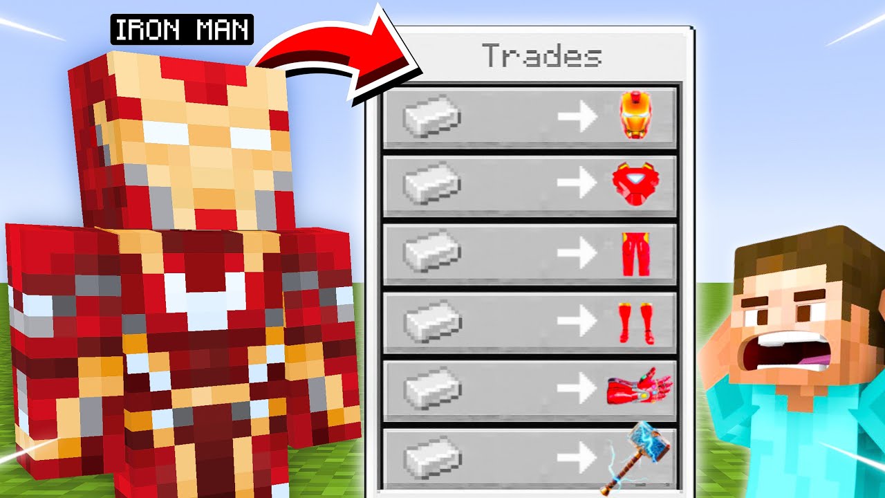 Minecraft, But Superheroes Trades OP Items 😱🔥