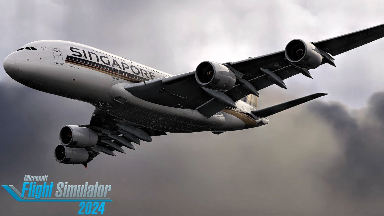 FlyByWire Airbus A380-800: Singapore to London | Singapore Airlines Full Flight MSFS 2024 4K