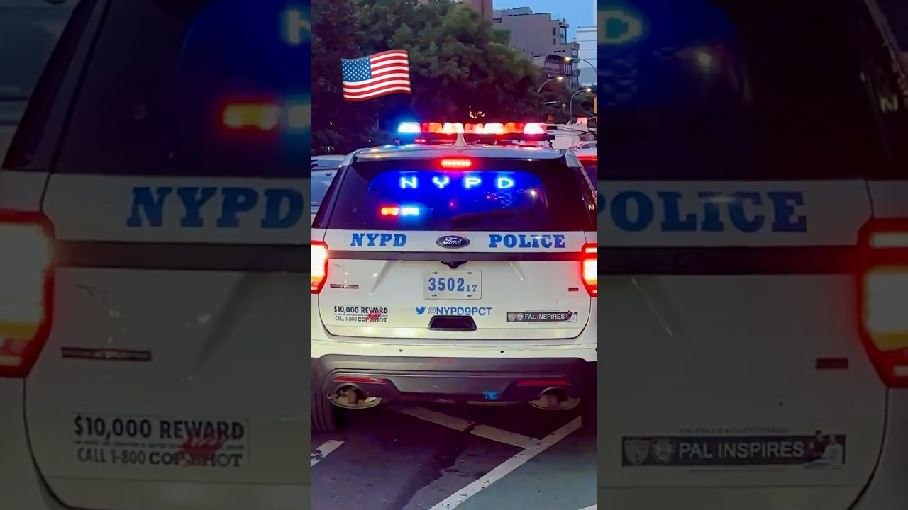 🚨 NYPD police car responding with Rumbler 🚔🇺🇸
