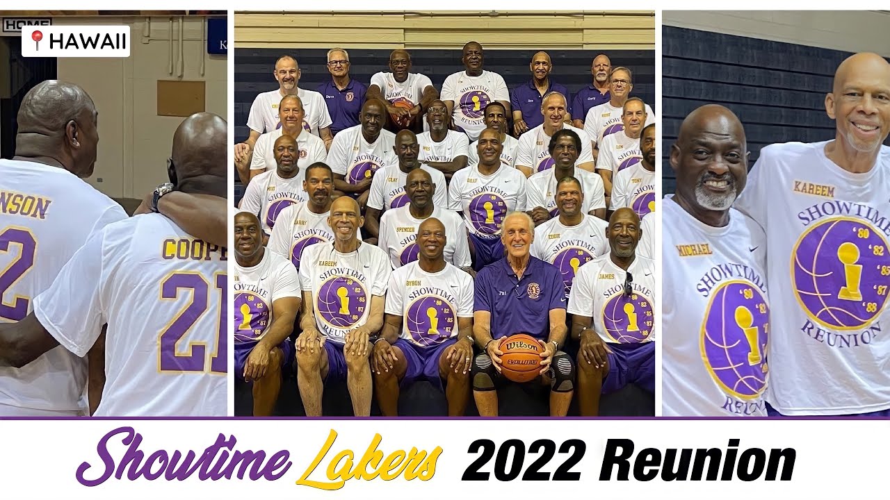 Тренировка воссоединения Showtime Lakers 2022 Magic, Карим, Coop, Worthy