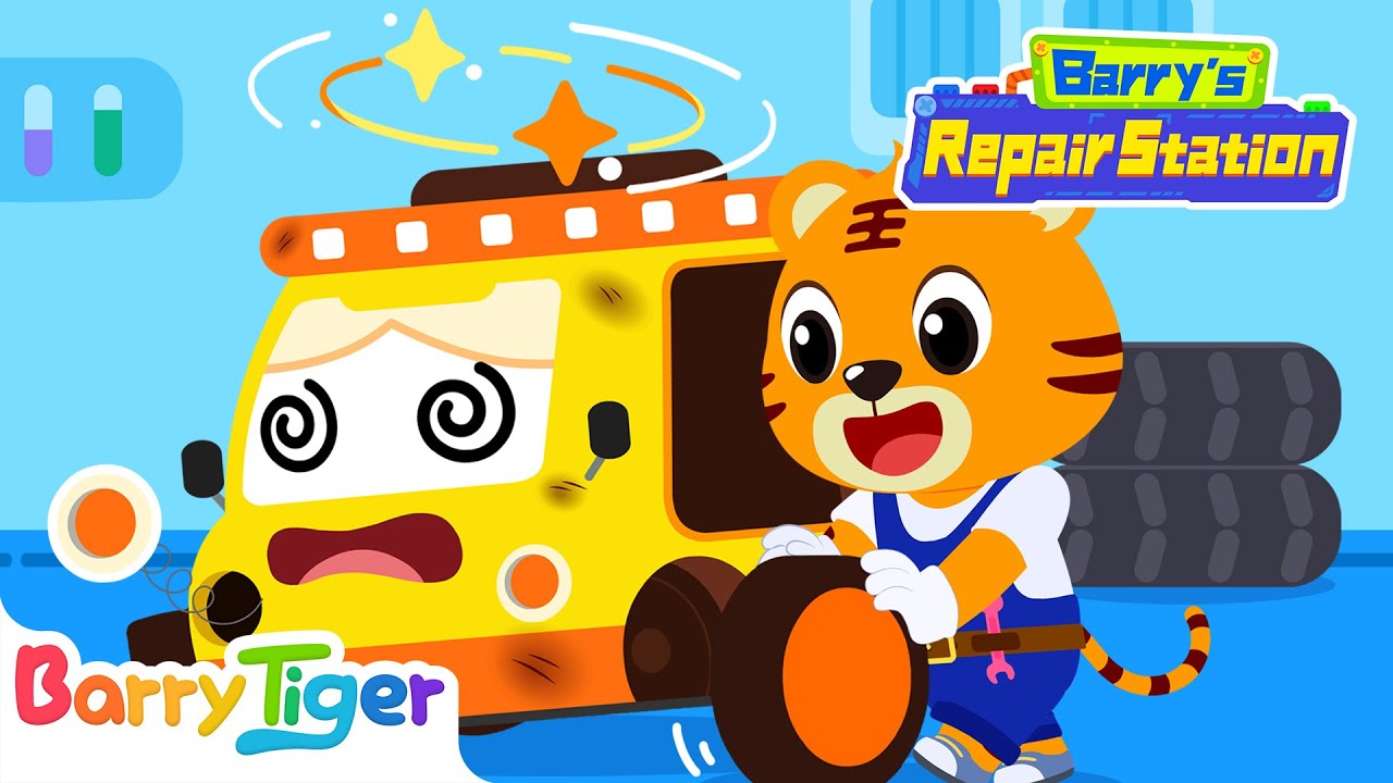 Crash! The Toy Car Needs Repair🚗 | BarryTiger Repair Station | Kids Cartoons | BarryTiger