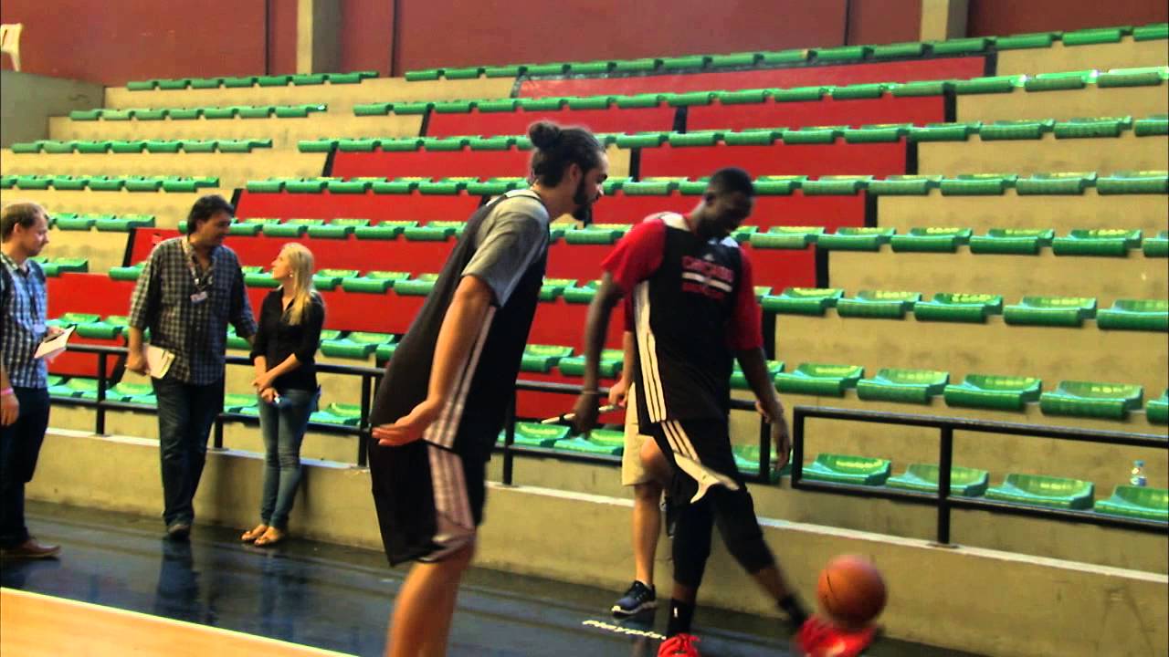 Deng and Noah Show Off their Soccer Skills in Rio