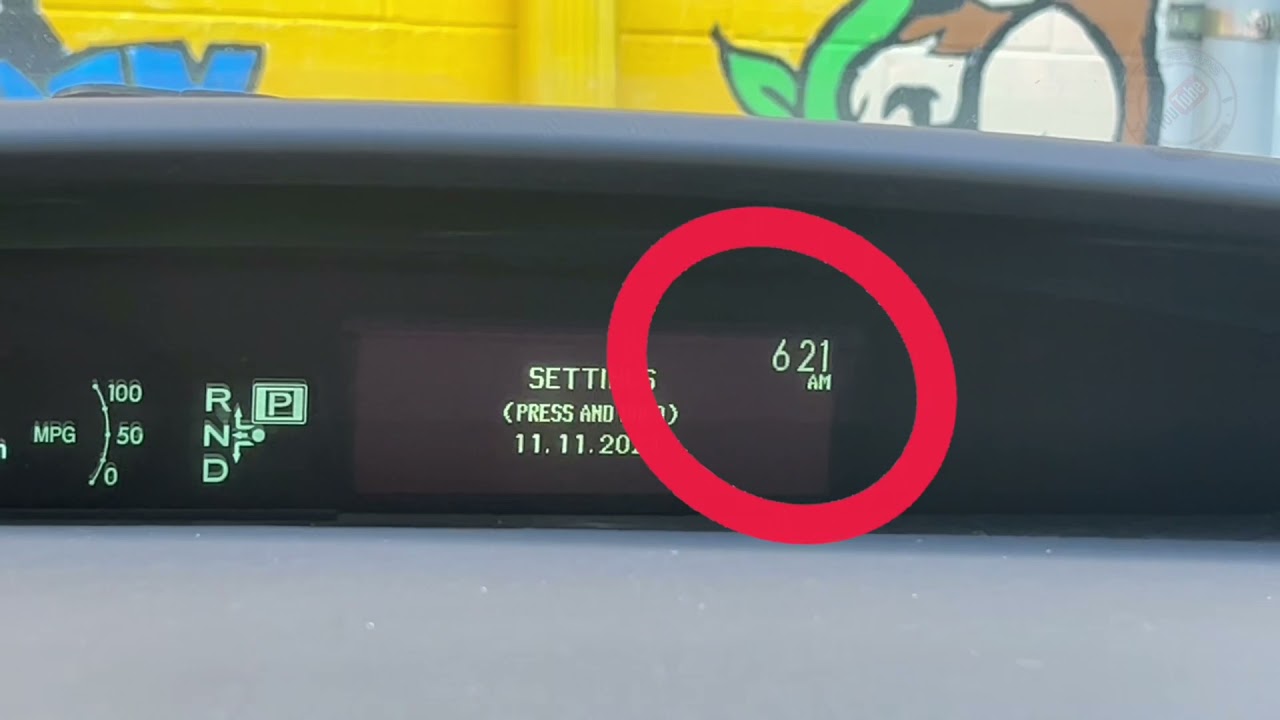How to Set Time on Toyota Prius 2013