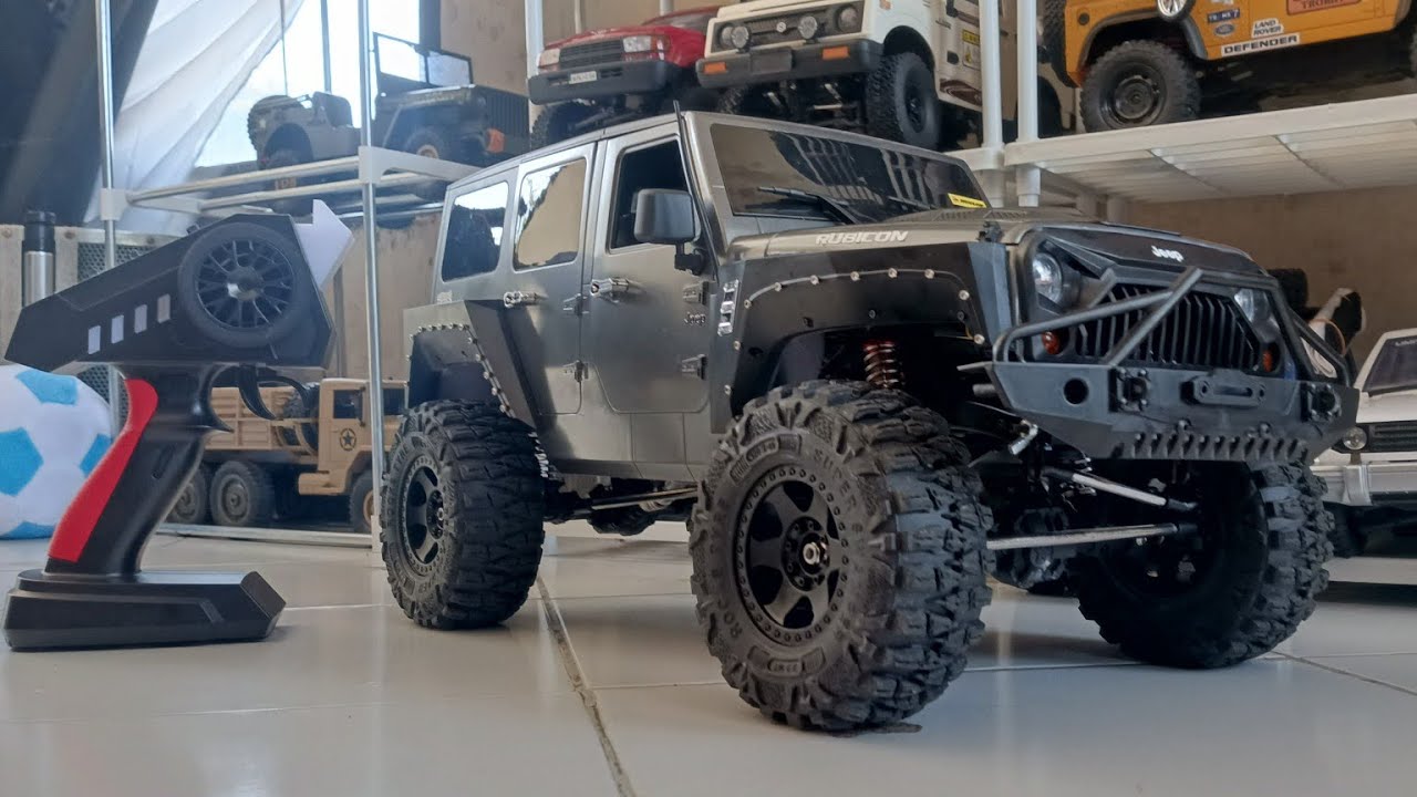 Unboxing review test drive RC MN222 JEEP WRANGLER RUBICON 1/10