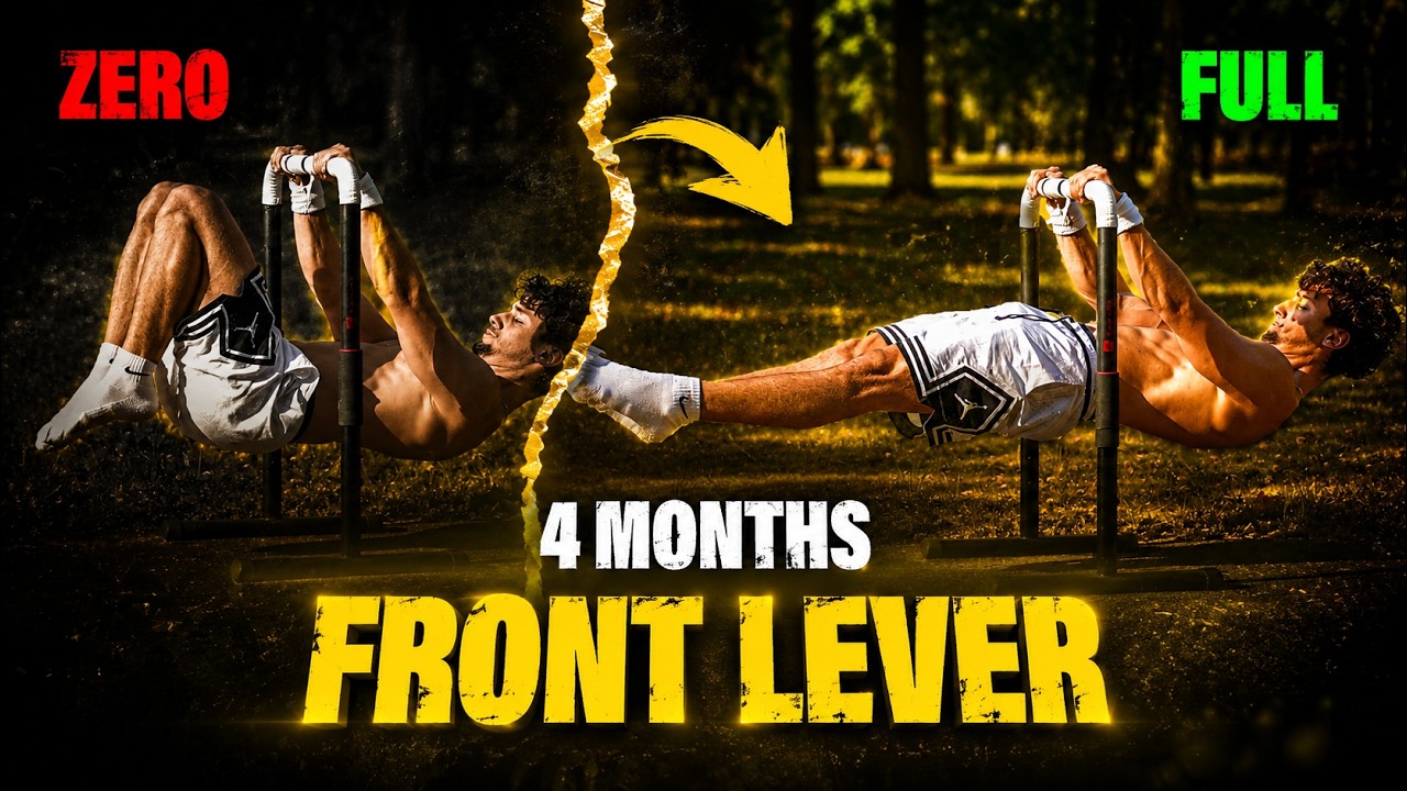 My 4 Months FRONT LEVER PROGRESSION | Zero to Full