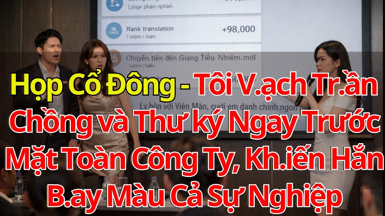 Họp Cổ Đông, Tôi V.ạch Tr.ần Chồng và Thư ký Ngay Trước Mặt CTy, Kh.iến Hắn B.ay Màu Cả Sự Nghiệp