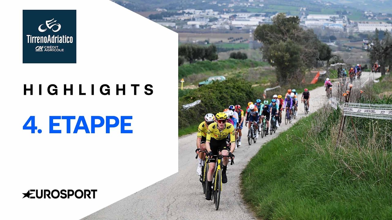 Führungswechsel in kniffligem Finale | Highlights deutsch | Tirreno-Adriatico | 4. Etappe | Radsport