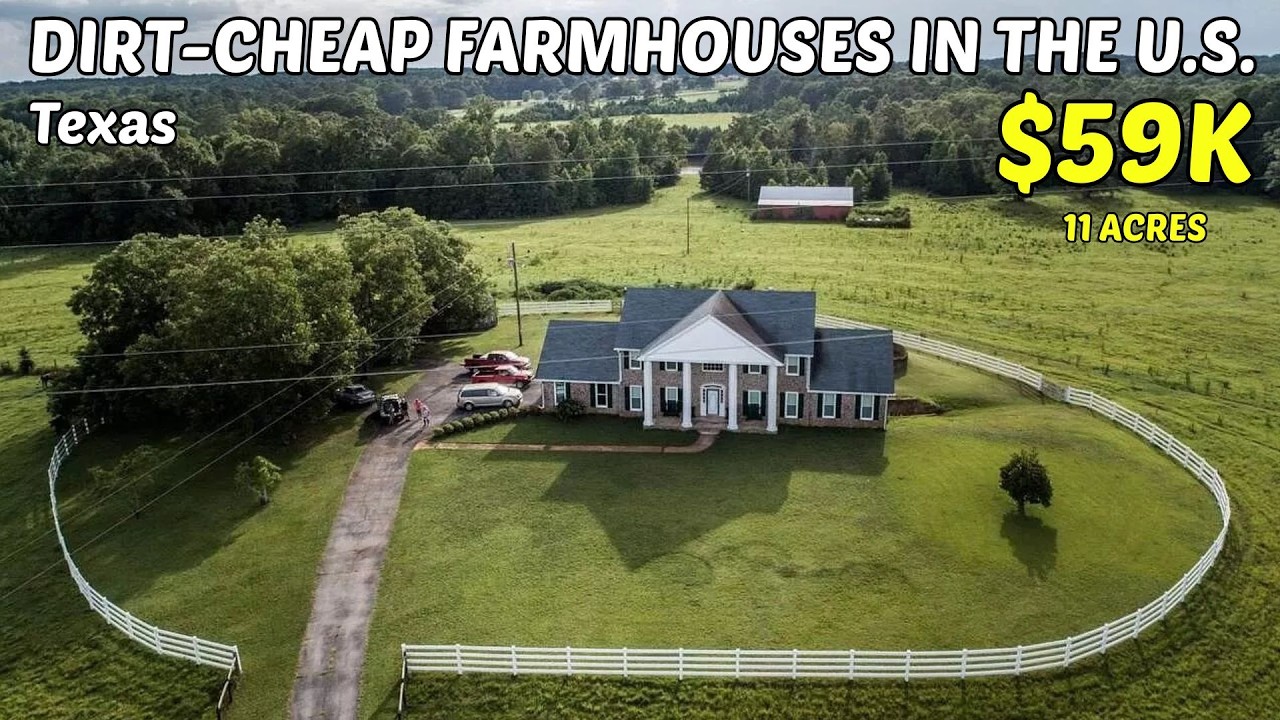 10 Dirt-Cheap TEXAS  Farmhouses With Land 🏡 | Move-In Ready Homes With Acreage From $250k To $59k