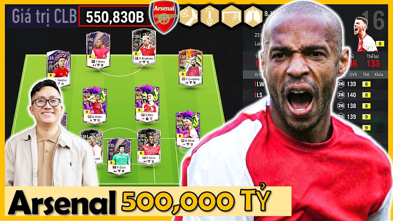 500,000 Tỷ Bay Màu I Love Build Team Color ARSENAL Full +8 +9 Cực Khủng FCO 2026: HENRY CC +8