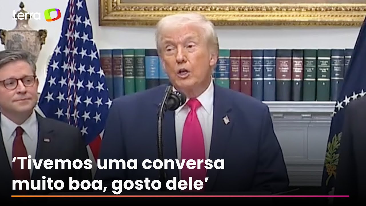 Trump diz que teve &lsquo;&oacute;tima conversa&rsquo; com Lula sobre com&eacute;rcio e san&ccedil;&otilde;es: &lsquo;Gosto dele&rsquo;