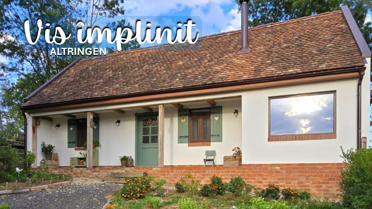 S-au mutat la țară într-o căsuță de vis pentru o viață frumoasă la pensie în 58 mp