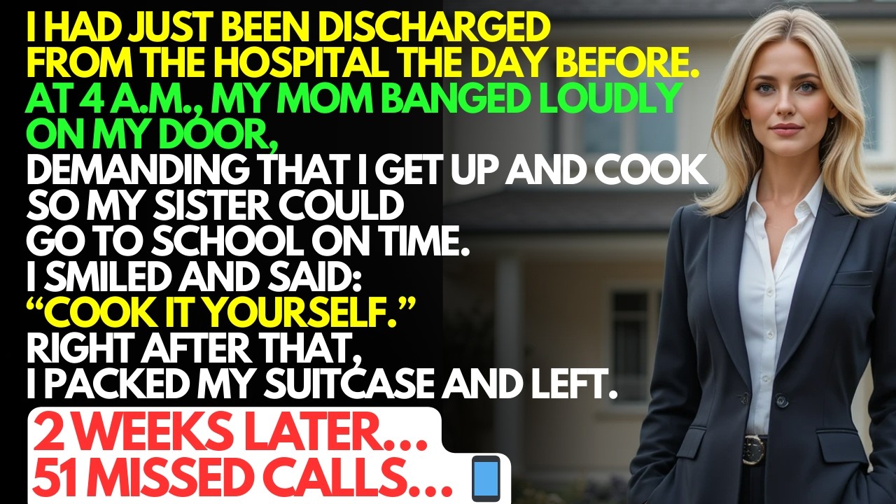 At 4 A.M., My Mom Demanded That I Get Up and Cook. I Smiled and Said: “Cook It Yourself.” Then…