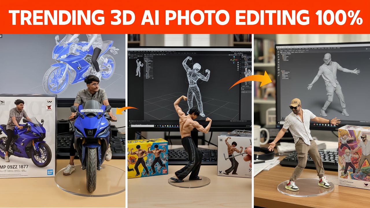 Trending Instagram Viral 3D Ai Photo Editing | Google Gemini Viral Photo Editing | Ai Photo Editing