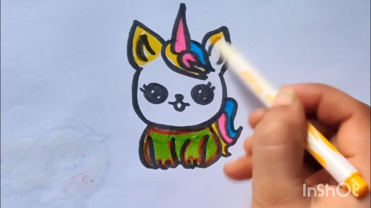 Unicorn 🦄||Colouring Drawing 🌈||Unicorn Drawing Tutorial 💯||DIY 