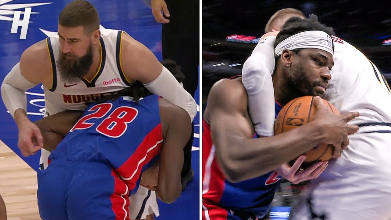 Jonas Valanciunas Puts Isaiah Stewart in a HEADLOCK 😳 HEATED MOMENT