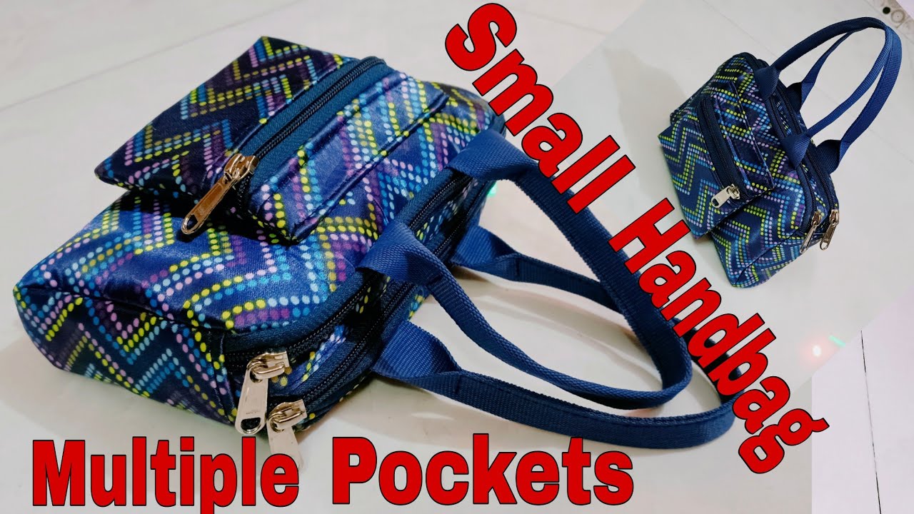 DIY: Designer Small Handbag No.128, With Multiple Pockets Tutorial By Anamika Mishra..
