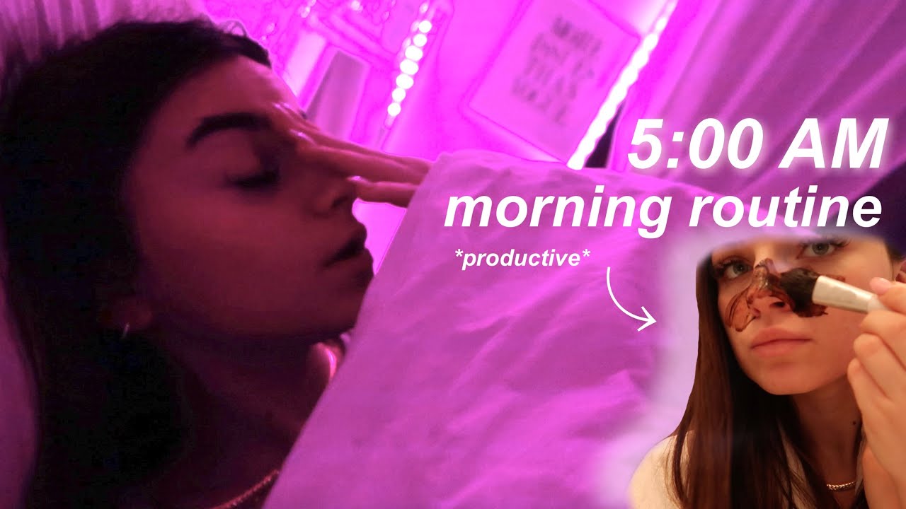 5am Morning Routine |  *PRODUCTIVE* | federica