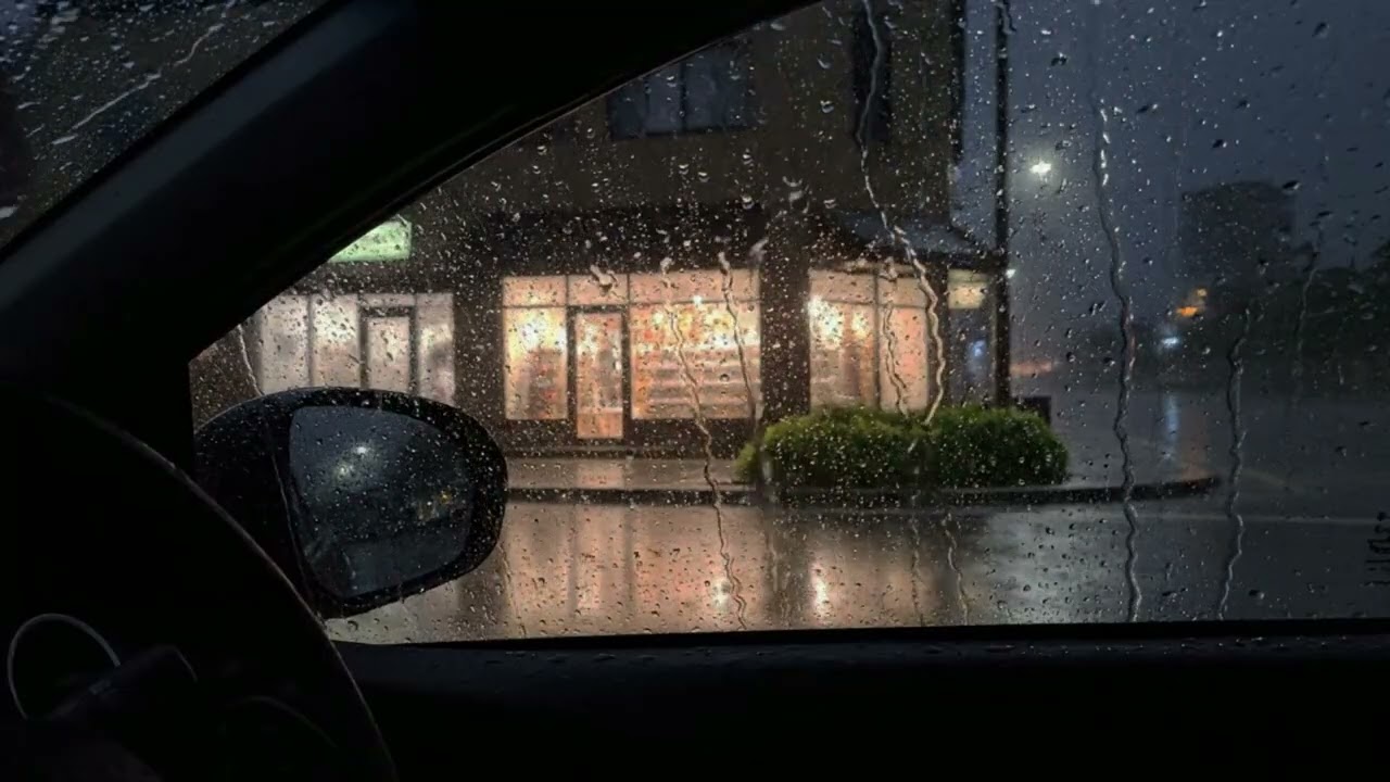 Escaping Stress with Heavy Rain Lashing on the Car - Insomnia Relief and Relaxation Mix