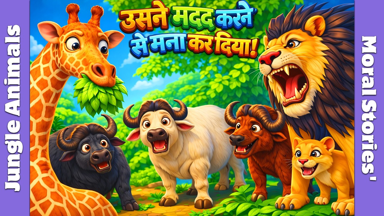 The Arrogant Giraffe Learned a Lesson 🦒  जंगल की नैतिकता Story in Hindi  Emotional Animal Story Ep 9