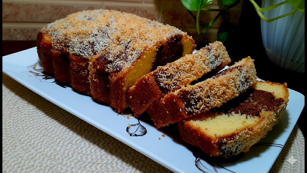 Köstlicher Terban und der beste strukturierte Schokoladen-Kokos-Kuchen, der auf der Zunge zergeht😋