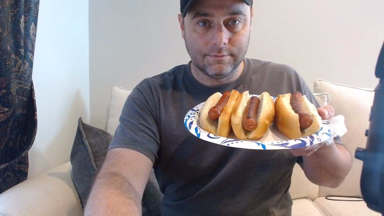 ASMR Eating Hot Dogs and Soft Spoken Ramble