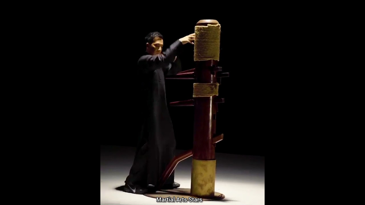 Donnie Yen Wing Chun Dummy Training 🔥 | Ip Man Training with Mu Ren Zhuang |Amazing Fighter😱 #shorts