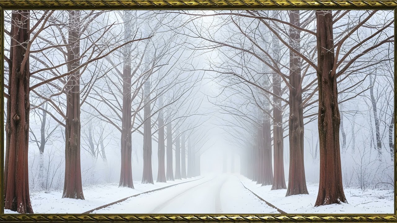 4K TV art, Galley Frame winter season at korean.