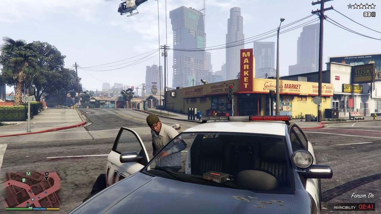Escape 4-Star Cops in GTA 5 Without Breaking a Sweat! #gta #gaming #videogame #themidnightgamer
