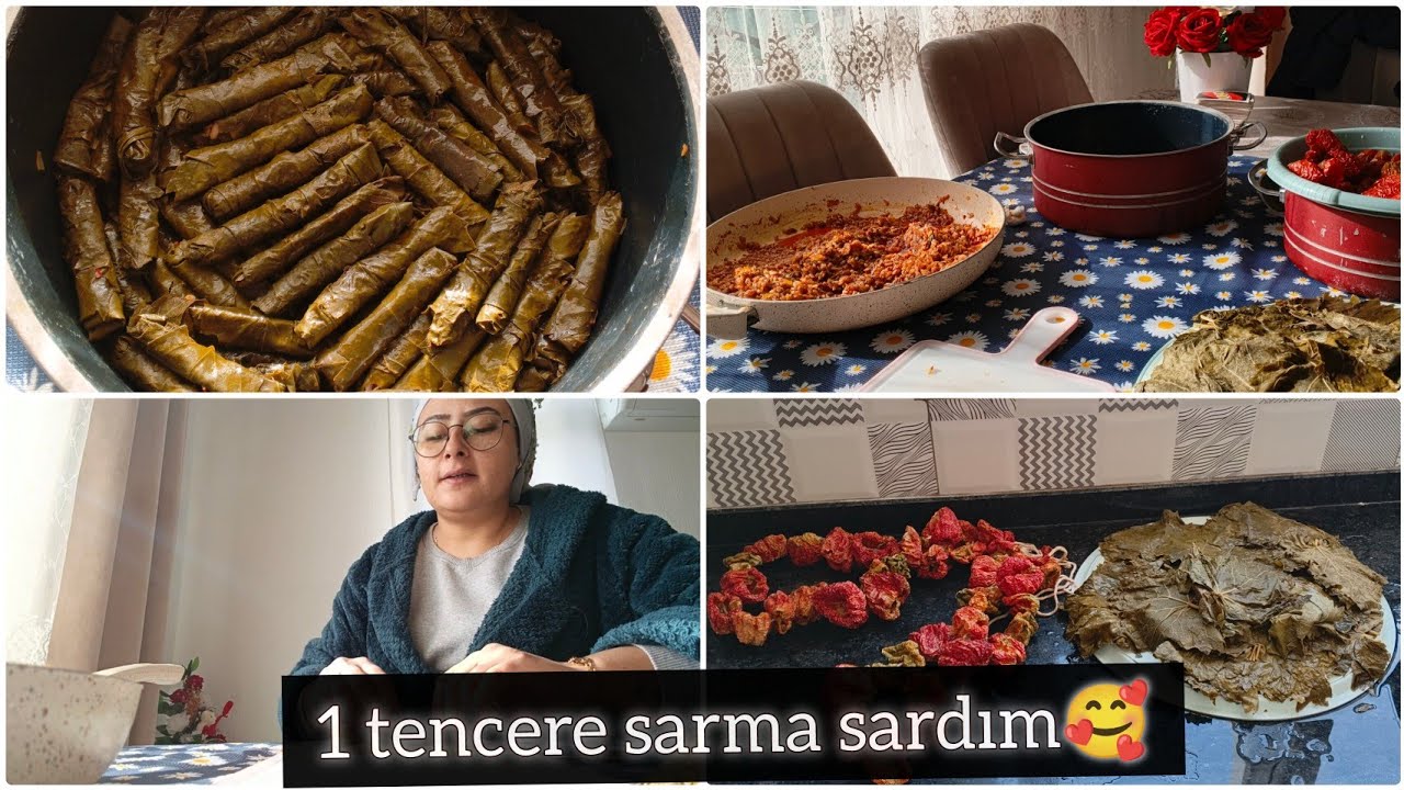 SARMA SARARKEN İÇİMİ DÖKTÜM AKLIMA SONRA GELDİ / EV HALİ /SOHBET 1 TENCERE SARMA SARDIM