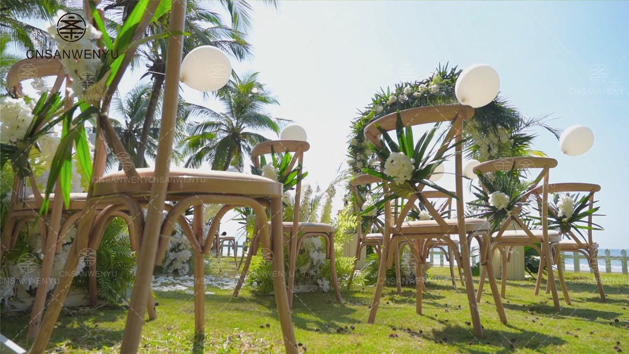 🔥 Cnsanwenyu Outdoor Wooden Chairs Factory 🔥 | Weatherproof Wedding Seating | Commercial Grade