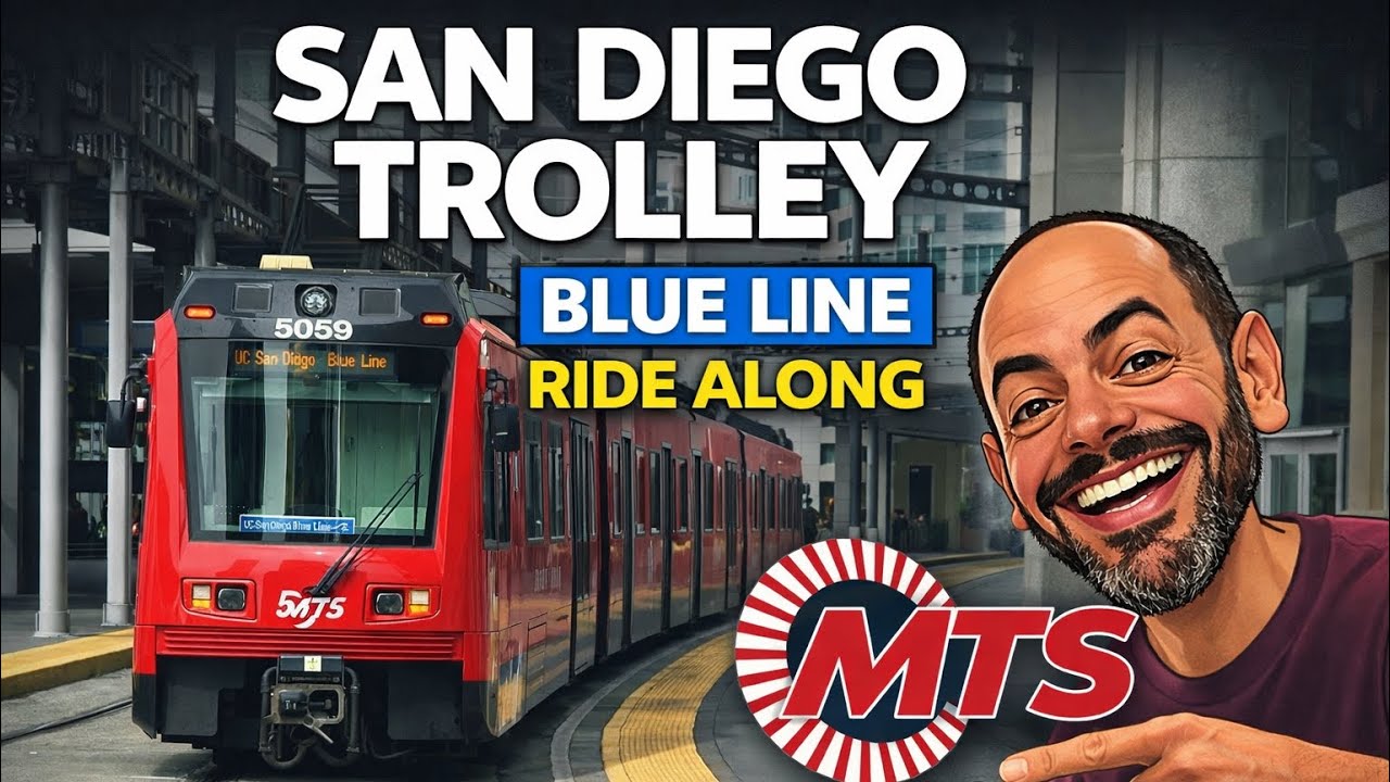 MTS San Diego blue line trolley ride. 10/03/24