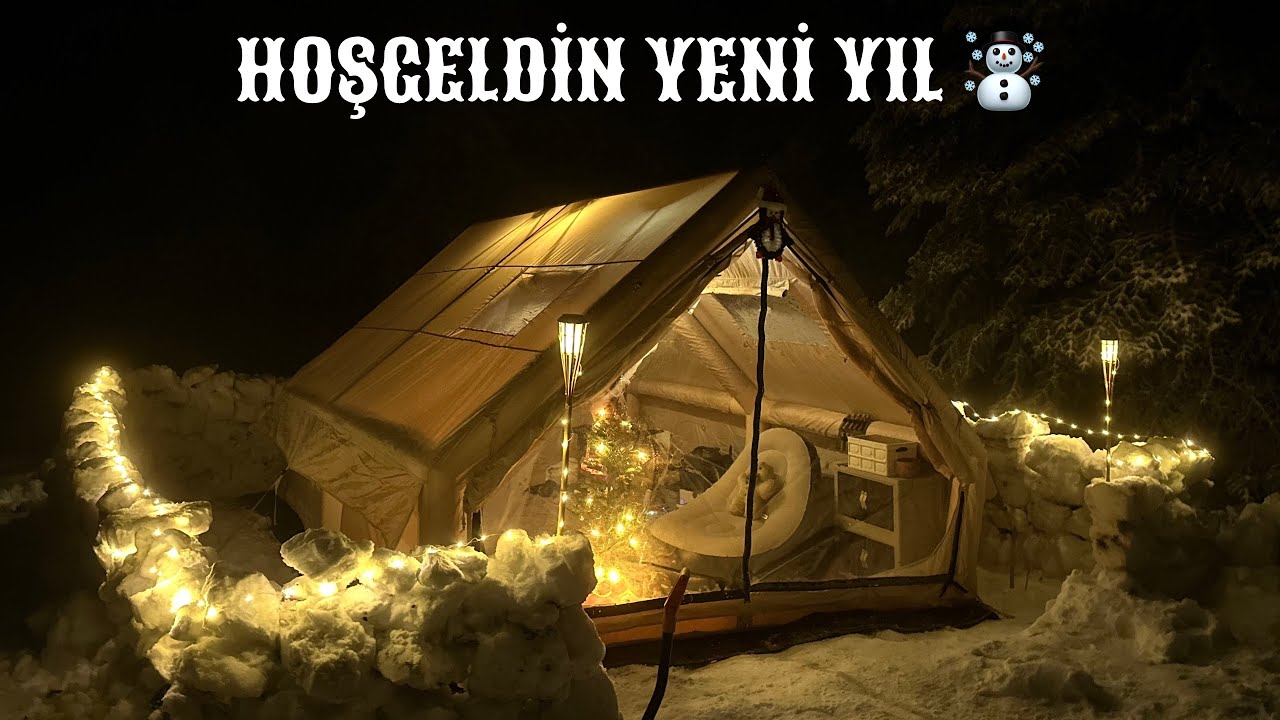 ŞİŞME ÇADIR İLE İLK YENİ YIL KAMPIMIZ ☃️