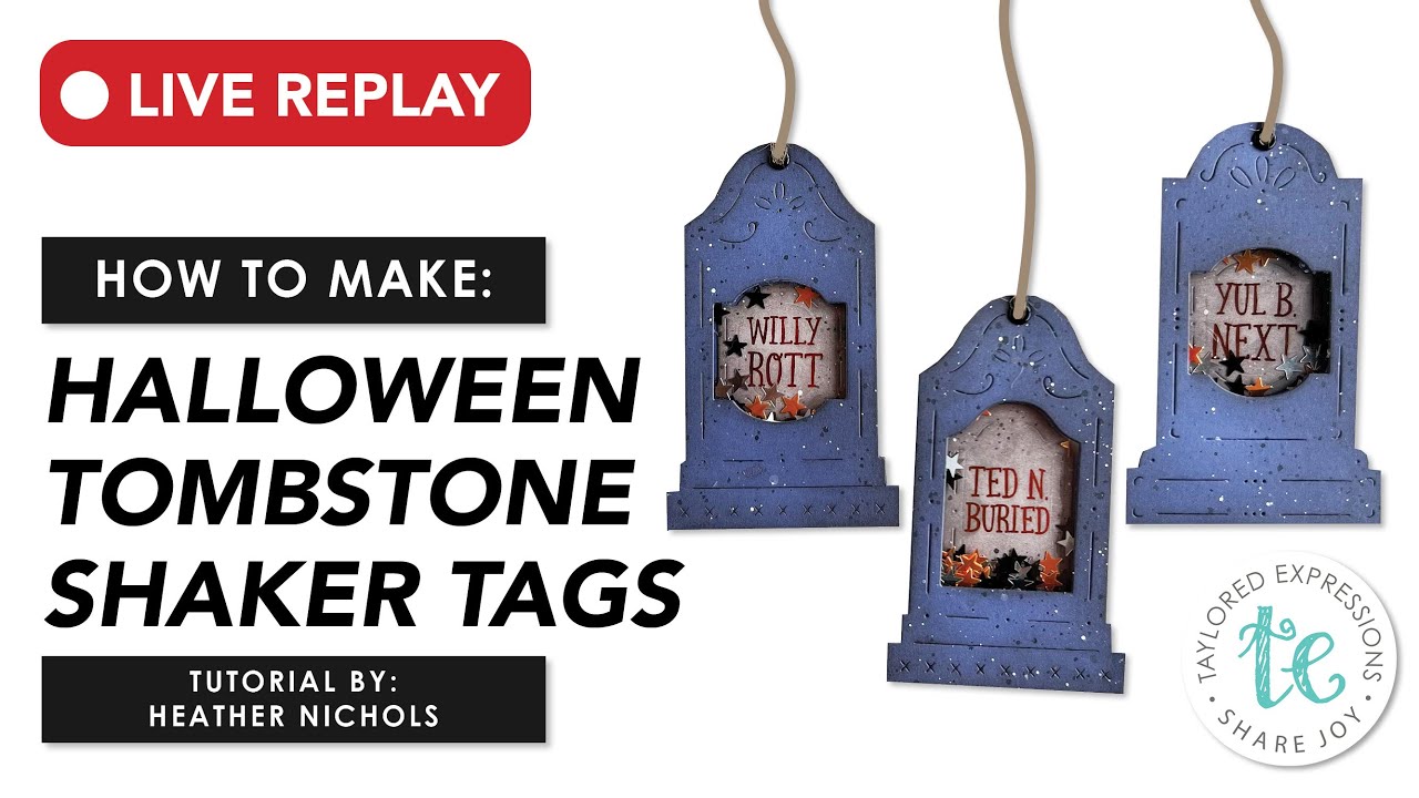 DIY Halloween Shaker Tags | Trick-or-Treat | Tombstone Treats | @pinefeather