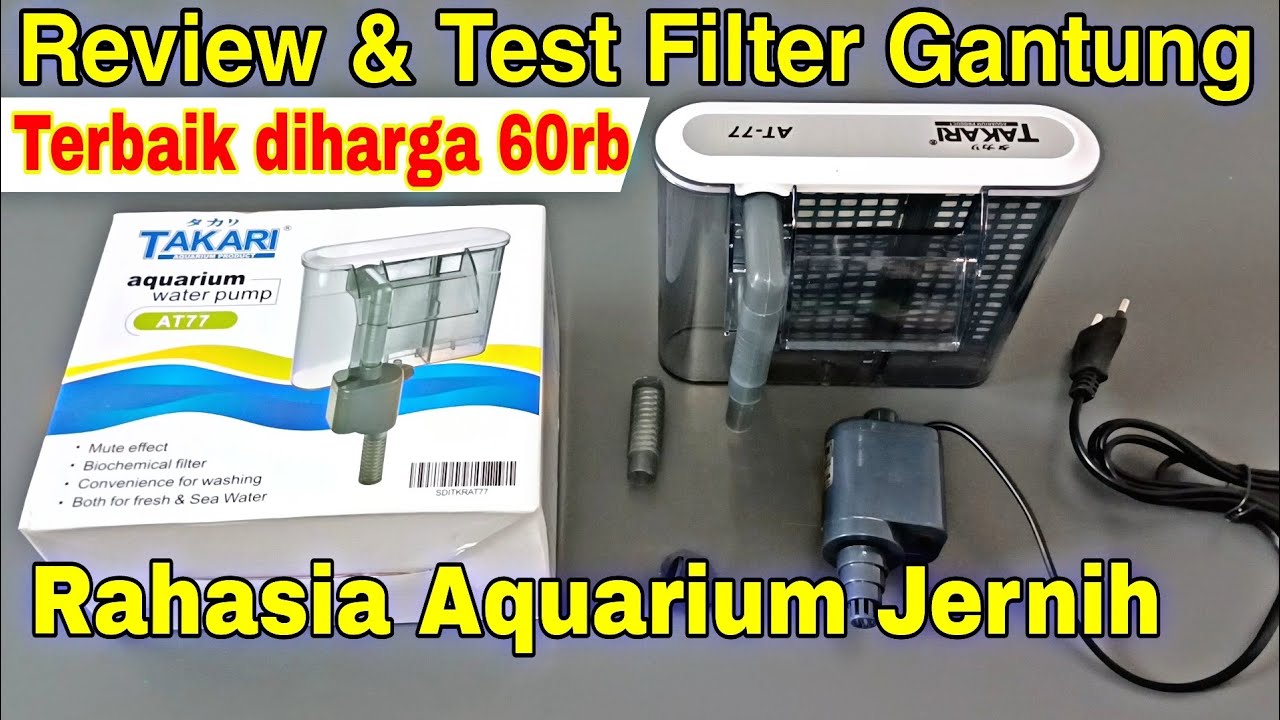Filter Gantung Aquarium Takari AT 77 , AT66 , AT99 , Hang On Aquarium , Filter Aquascape