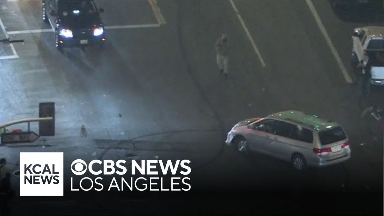 Driver is arrested for reckless driving near protests in downtown LA