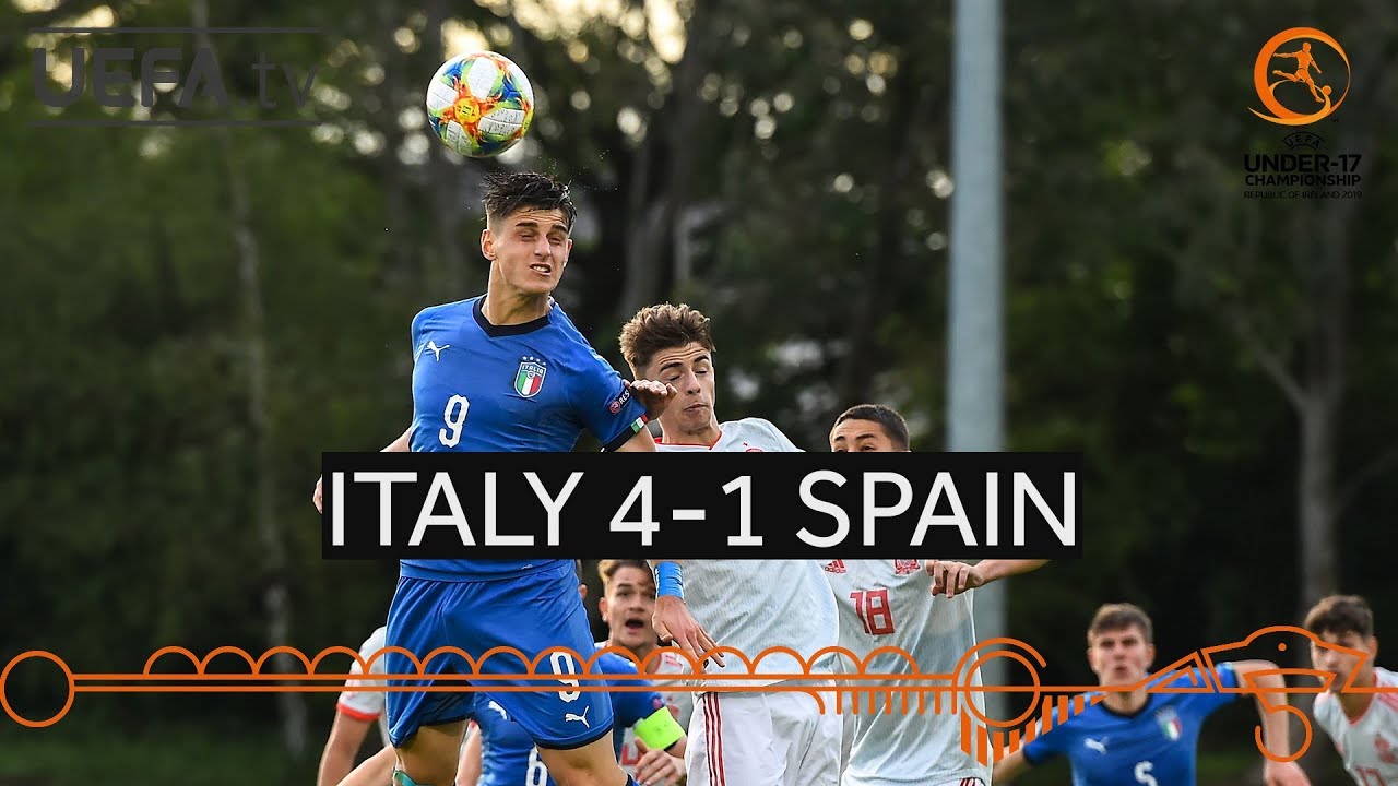 #U17 Group stage highlights: Italy 4–1 Spain