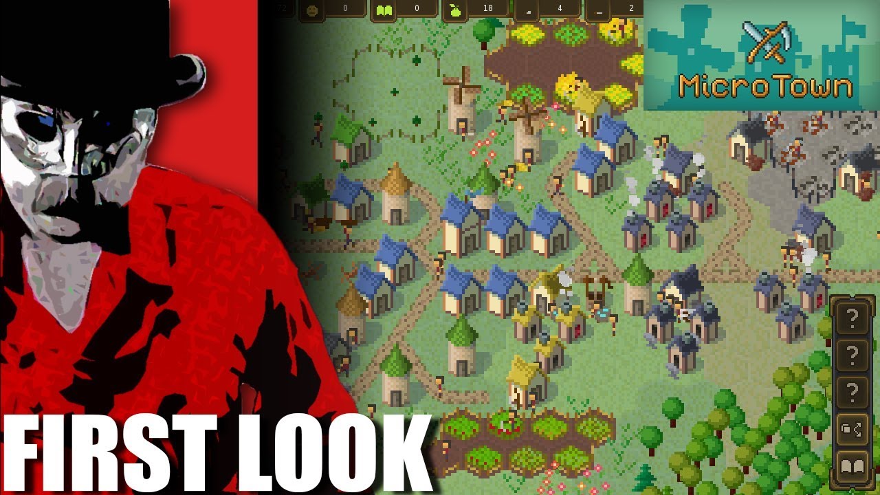 MicroTown Gameplay | Pixel Art Colony Management PC Game - First Look