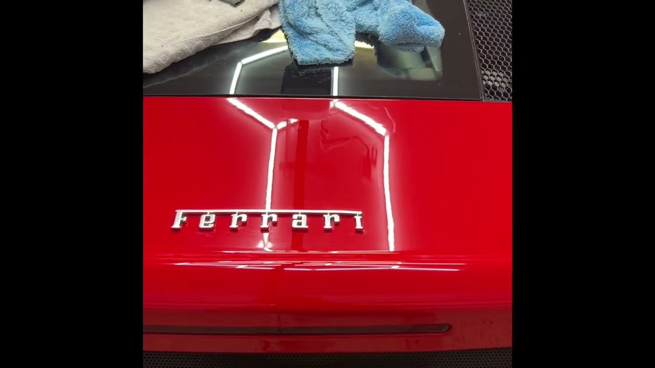 Wet sanding and detailing the Ferrari 360 Spider 